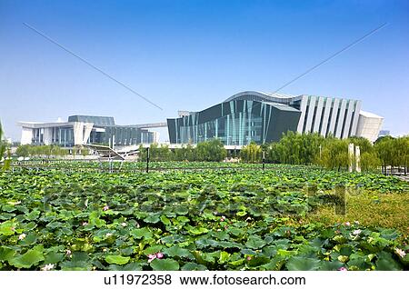 Stock Photo - China, Hubei Province, Wuhan, Hanyang, Concert Hall. Fotosearch