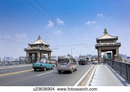China, Hubei Province, Wuhan, Wuchang, Wuhan Yangtze River Bridge View Large Photo Image Picture - China, Hubei Province, Wuhan, Wuchang, Wuhan Yangtze River Bridge. Fotosearch