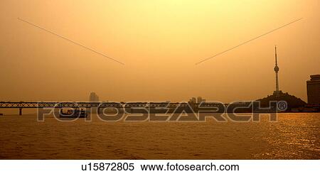 China, Hubei Province, Wuhan, Wuhan Yangtze River Bridge View Large Photo Image Stock Photography - China, Hubei Province, Wuhan, Wuhan Yangtze River Bridge. Fotosearch