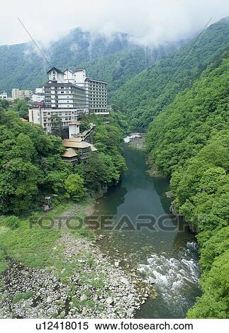 Stock Photography - Ashinomaki Onsen, Aizuwakamatsu, Fukushima, Japan. Fotosearch