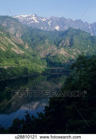 Stock Image - Tagokura Dam, Tadami, Fukushima, Japan. Fotosearch