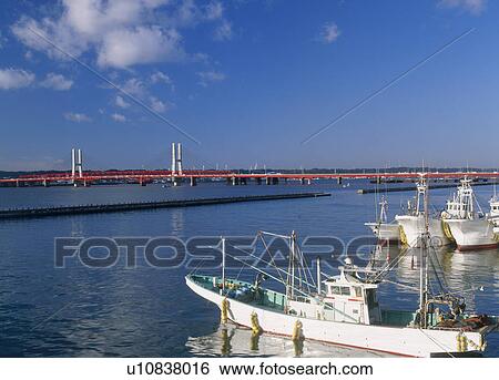 Stock Photograph - Hasaki Port, Kamisu, Ibaraki, Japan. Fotosearch