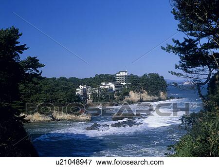 Stock Photo - Izura Coast, Kitaibaraki, Ibaraki, Japan. Fotosearch