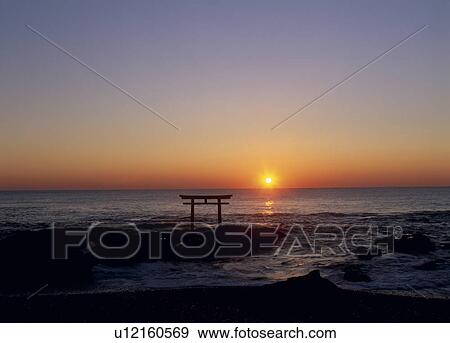 Rising Sun at Oarai Coast, Oarai, Ibaraki, Japan View Large Photo Image Stock Photo - Rising Sun at Oarai Coast, Oarai, Ibaraki, Japan. Fotosearch