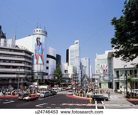 Stock Image - Jingumae Crossing, Shibuya, Tokyo, Japan. Fotosearch