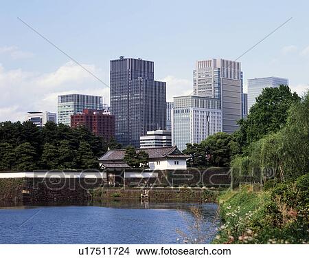 Picture - Sakuradamon Gate and Buildings, Chiyoda, Tokyo, Japan. Fotosearch