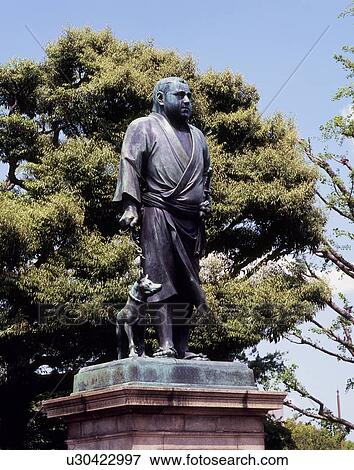 Stock Photo - Statue of Saigo Takamori, Taito, Tokyo, Japan. Fotosearch
