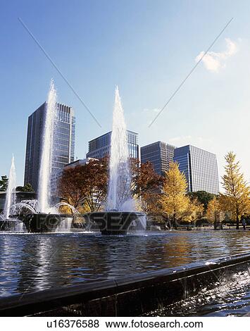 Wadakura Fountain Park, Chiyoda, Tokyo, Japan View Large Photo Image Stock Photo - Wadakura Fountain Park, Chiyoda, Tokyo, Japan. Fotosearch