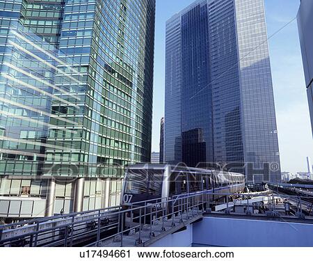 Stock Image - Yurikamome, Minato, Tokyo, Japan. Fotosearch