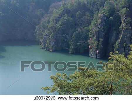 Ena Gorge, Ena, Gifu, Japan View Large Photo Image Stock Image - Ena Gorge, Ena, Gifu, Japan. Fotosearch