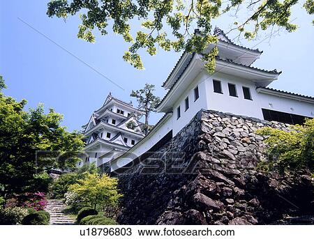 Gujo Hachiman Castle, Gujo, Gifu, Japan View Large Photo Image Stock Image - Gujo Hachiman Castle, Gujo, Gifu, Japan. Fotosearch