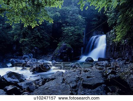 Stock Photo - Sentaru Falls, Nakatsugawa, Gifu, Japan. Fotosearch