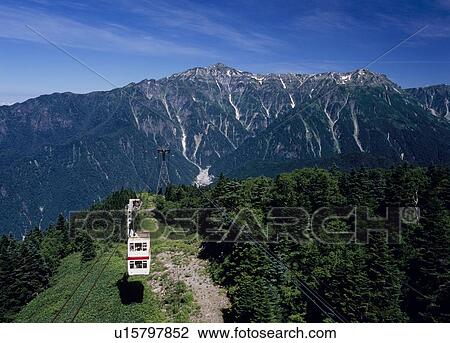 Shinhodaka Ropeway and Kasagatake, Takayama, Gifu, Japan View Large Photo Image Stock Image - Shinhodaka Ropeway and Kasagatake, Takayama, Gifu, Japan. Fotosearch