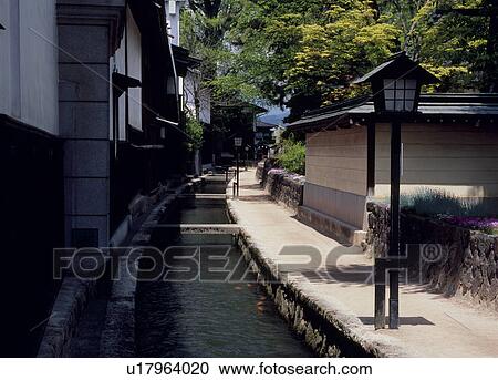 Stock Image - Shirakabe Dozo, Hida, Gifu, Japan. Fotosearch