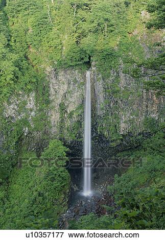 Stock Photo - Shiramizu Falls, Shirakawa, Gifu, Japan. Fotosearch