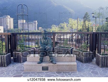 Statue of Charles Chaplin, Gero, Gifu, Japan View Large Photo Image Stock Photo - Statue of Charles Chaplin, Gero, Gifu, Japan. Fotosearch