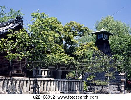 Stock Image - Sumiyoshi Lighthouse, Ogaki, Gifu, Japan. Fotosearch