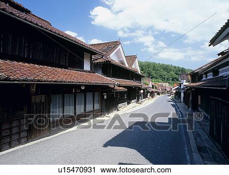 Stock Image - Fukiya Furusato Village, Takahashi, Japan. Fotosearch
