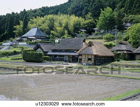 Stock Photo - Hattoji Furusato Mura, Bizen, Okayama, Japan. Fotosearch