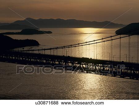 Stock Photo - Seto-Ohashi Bridge, Kurashiki, Japan. Fotosearch