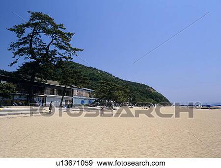Shibukawa Beach, Tamano, Okayama, Japan View Large Photo Image Stock Photo - Shibukawa Beach, Tamano, Okayama, Japan. Fotosearch