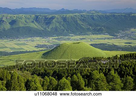 Stock Photo - Kome Zuka, Aso, Kumamoto, Japan. Fotosearch