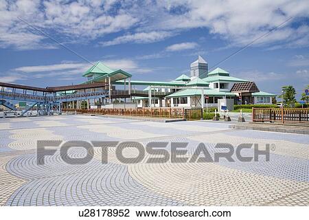 Stock Image - Kumamoto Port Ferry Terminal, Kumamoto, Kumamoto, Japan. Fotosearch