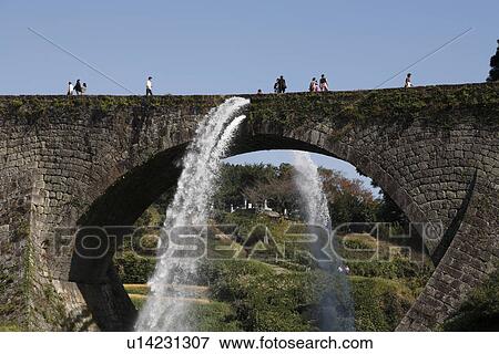 Stock Photo - Tsujun Bridge, Yamato, Kumamoto, Japan. Fotosearch