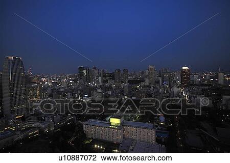 Stock Image - Cityscape, Minato, Tokyo, Japan. Fotosearch
