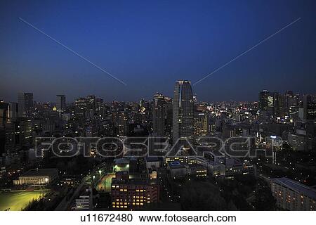Stock Image - Cityscape, Minato, Tokyo, Japan. Fotosearch