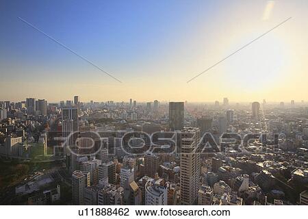 Stock Image - Cityscape, Minato, Tokyo, Japan. Fotosearch