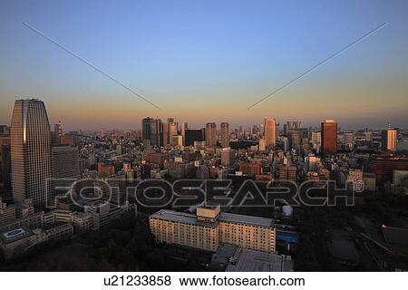 Stock Photo - Cityscape, Minato, Tokyo, Japan. Fotosearch