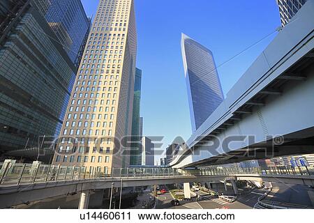Shiodome, Minato, Tokyo View Large Photo Image Stock Image - Shiodome, Minato, Tokyo. Fotosearch