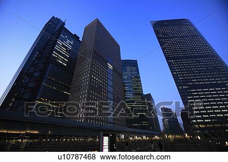 Stock Photo - Shiodome, Minato, Tokyo. Fotosearch