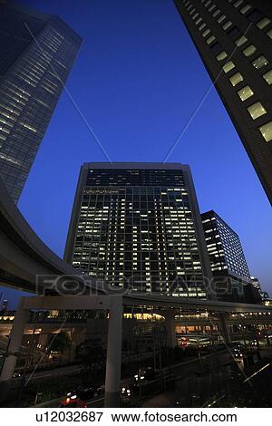 Shiodome, Minato, Tokyo View Large Photo Image Stock Photo - Shiodome, Minato, Tokyo. Fotosearch