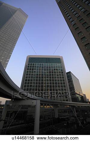 Stock Photo - Shiodome, Minato, Tokyo. Fotosearch