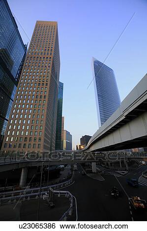 Stock Photograph - Shiodome, Minato, Tokyo. Fotosearch