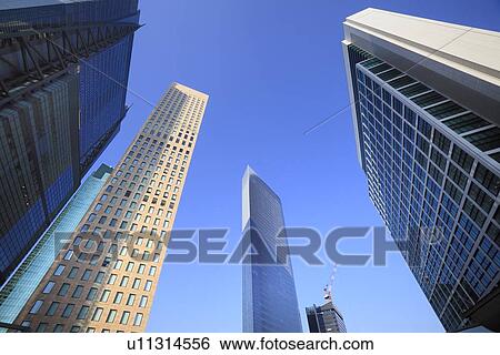 Stock Photograph - Skyscraper, Minato, Tokyo, Japan. Fotosearch