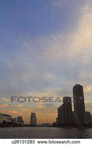 Stock Image - Sumida River, Sumida, Tokyo, Japan. Fotosearch