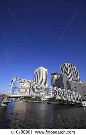 Tennoz Fureai Bridge, Shinagawa, Tokyo, Japan View Large Photo Image Stock Image - Tennoz Fureai Bridge, Shinagawa, Tokyo, Japan. Fotosearch