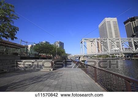 Tennoz Fureai Bridge, Shinagawa, Tokyo, Japan View Large Photo Image Stock Image - Tennoz Fureai Bridge, Shinagawa, Tokyo, Japan. Fotosearch