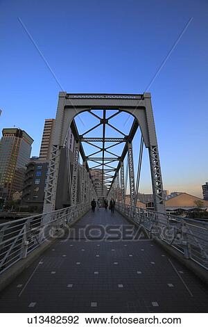 Tennoz Fureai Bridge, Shinagawa, Tokyo, Japan View Large Photo Image Stock Image - Tennoz Fureai Bridge, Shinagawa, Tokyo, Japan. Fotosearch