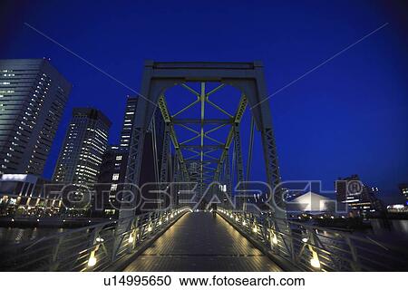 Tennoz Fureai Bridge, Shinagawa, Tokyo, Japan View Large Photo Image Stock Image - Tennoz Fureai Bridge, Shinagawa, Tokyo, Japan. Fotosearch