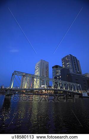 Tennoz Fureai Bridge, Shinagawa, Tokyo, Japan View Large Photo Image Stock Image - Tennoz Fureai Bridge, Shinagawa, Tokyo, Japan. Fotosearch