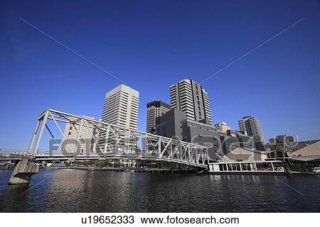 Tennoz Fureai Bridge, Shinagawa, Tokyo, Japan View Large Photo Image Stock Image - Tennoz Fureai Bridge, Shinagawa, Tokyo, Japan. Fotosearch