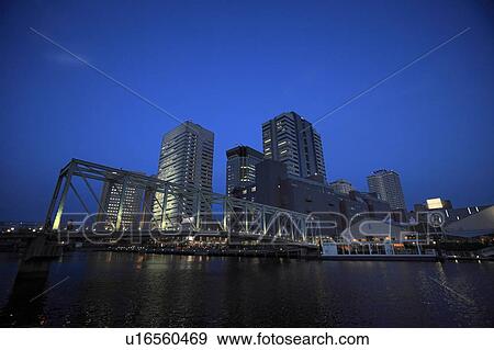 Tennoz Fureai Bridge, Shinagawa, Tokyo, Japan View Large Photo Image Stock Photo - Tennoz Fureai Bridge, Shinagawa, Tokyo, Japan. Fotosearch