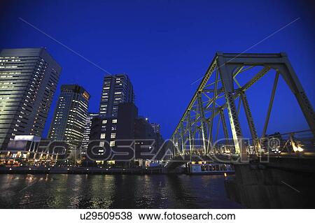 Tennoz Fureai Bridge, Shinagawa, Tokyo, Japan View Large Photo Image Stock Photo - Tennoz Fureai Bridge, Shinagawa, Tokyo, Japan. Fotosearch