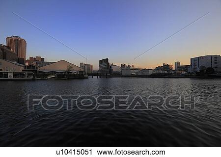 Stock Image - Tennoz Isle, Shinagawa, Tokyo, Japan. Fotosearch