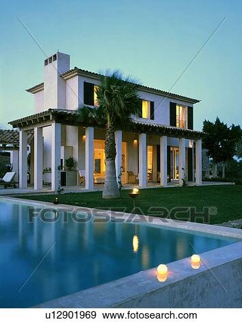 Stock Photo - House with pool. Fotosearch