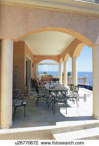 Terrace with seeside view View Large Photo Image Stock Image - Terrace with seeside view. Fotosearch